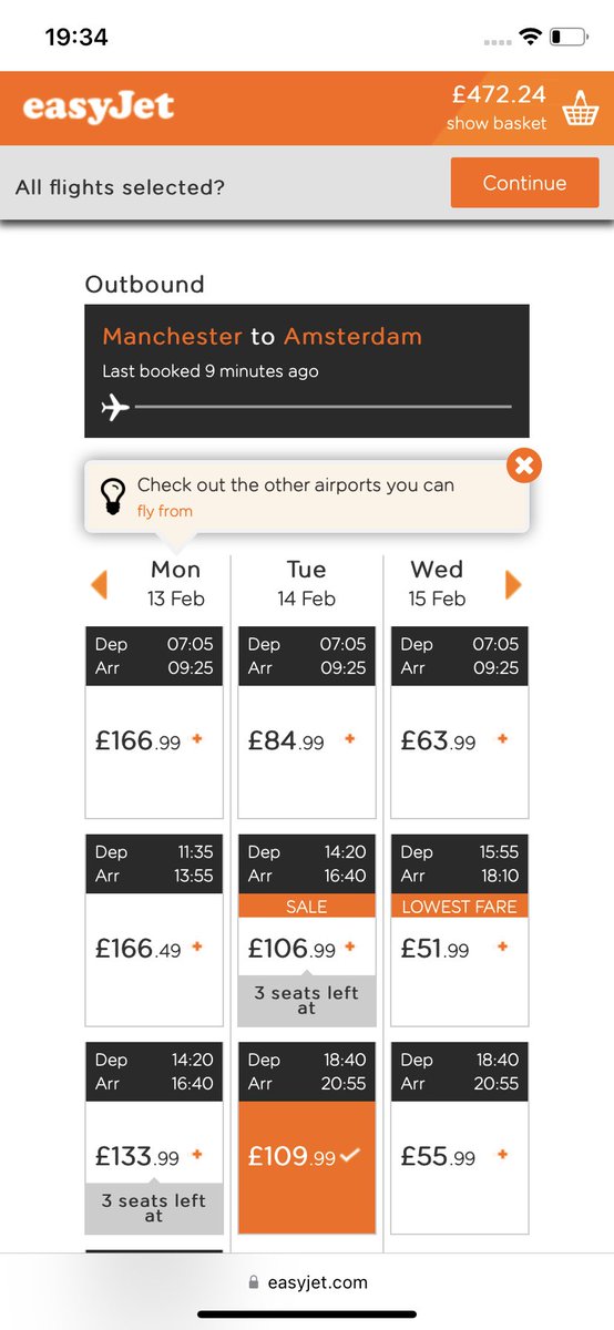 RobynTaylorX0's tweet photo. @easyJet need to sort there game out! Why on two different phones are we getting two different prices? 🤔 robbing us hundreds of pounds💰😡 https://t.co/T2PR2idZn0