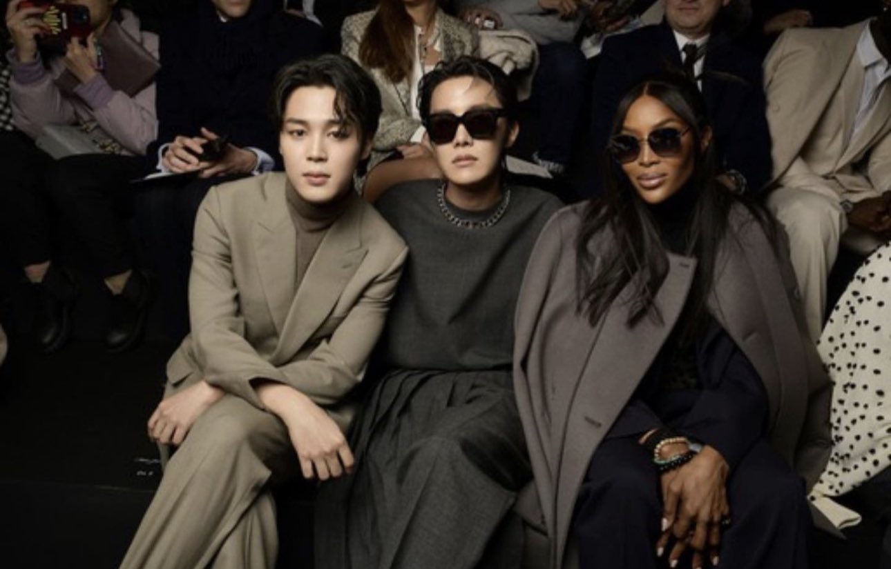 Pop Base on X: BTS' Jimin and J-Hope for the Dior Fashion Show.   / X