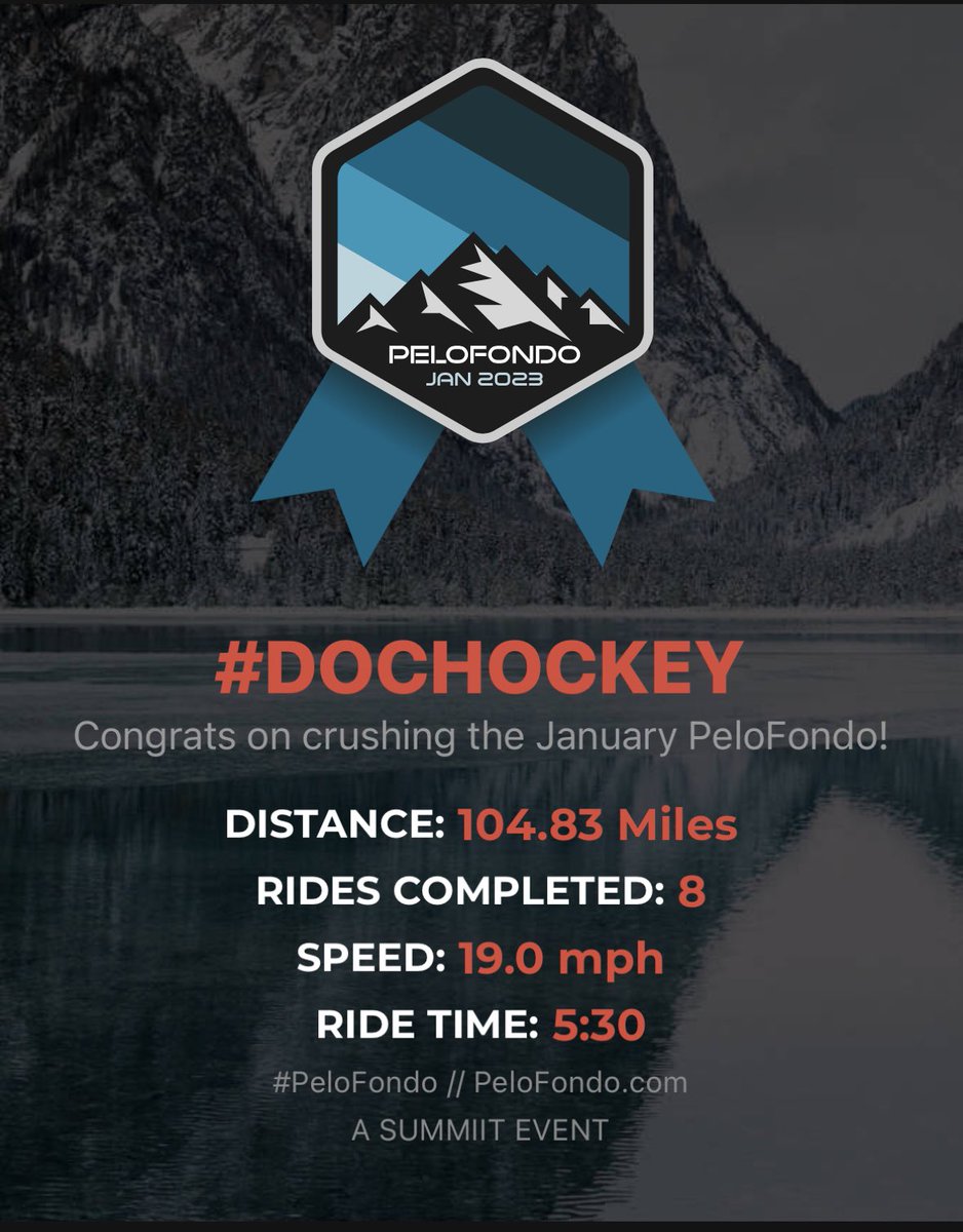 Completed my 3rd #pelofondo this weekend!  Now going to not move for a while…