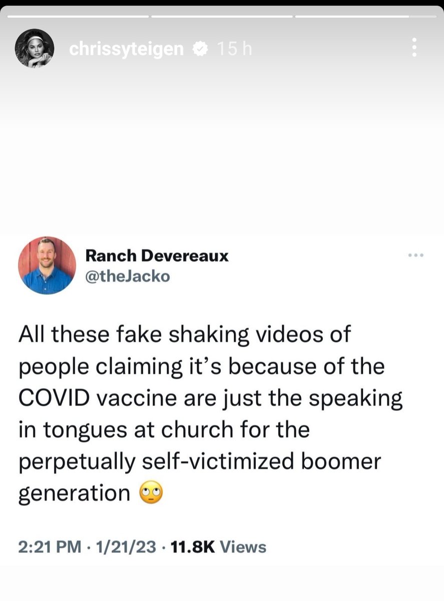 I literally have no words for this one absoluty vile.. well done @chrissyteigen for your continued gaslighting.. .