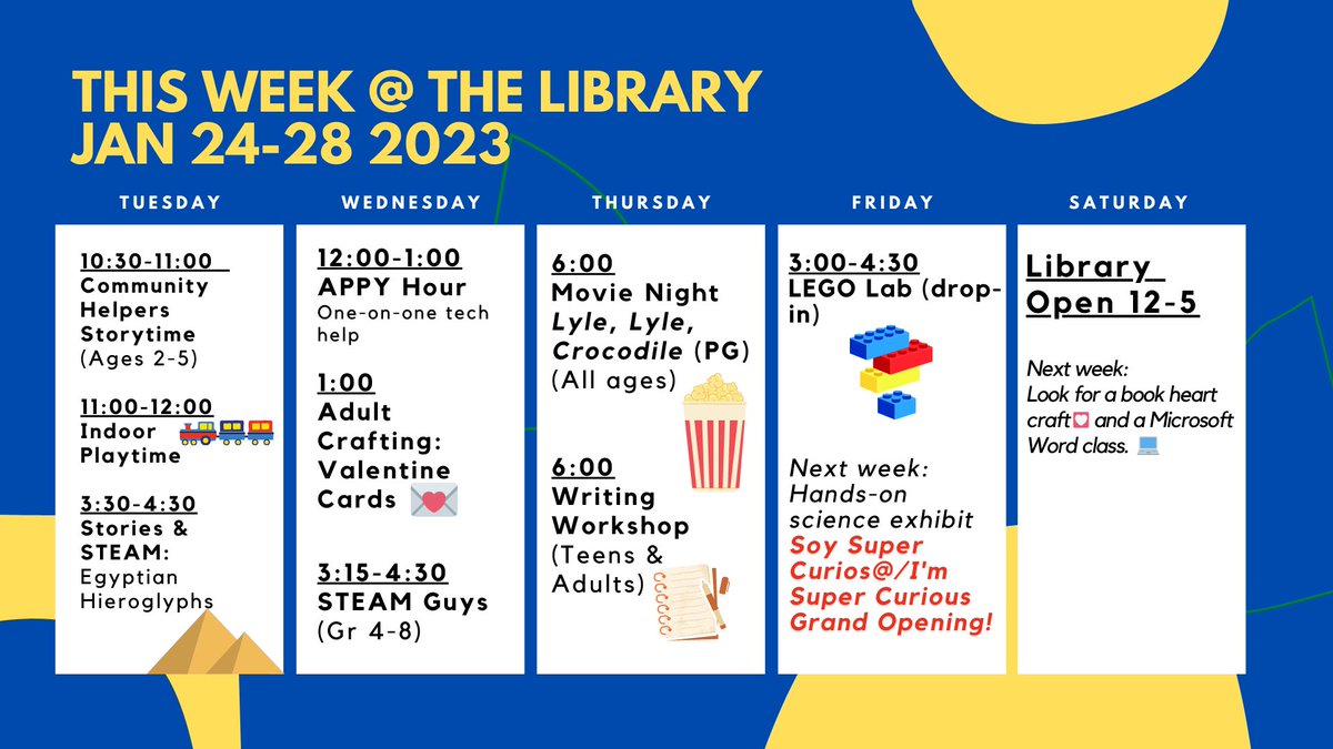 PublicMt's tweet photo. This Week @ the Library! https://t.co/wySv2kdmR6