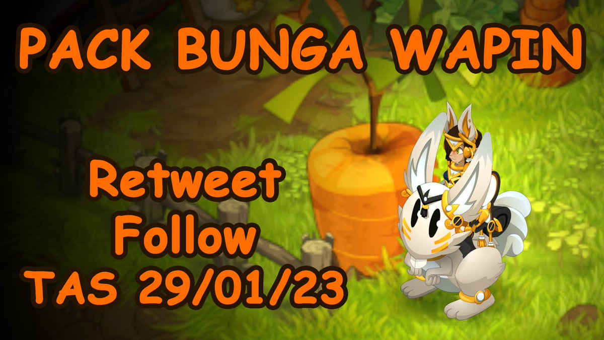 GryfoxGaming's tweet photo. Tente de remporter un pack Bunga Wapin sur #Dofus !
Il contient :
- Une Panoplie du Wapin : Oreilles du Wapin, Cape du Wapin, Égide du Wapin, Foulard du Wapin
- Un montilier Tutuyutu adulte
- Une potion de changement de couleurs
Retweet + Follow
Tirage au Sort dimanche 29/01/2023 https://t.co/4ASy8XKxIo