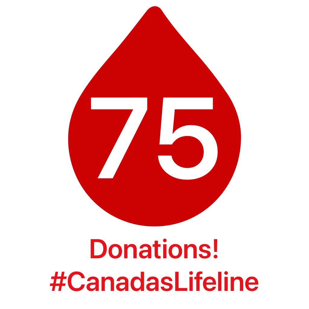 This week I hit the milestone of 75 blood donations! (And got a cool pin!)

If you’ve thought about donating but are nervous, PM me and I can answer any questions!

Did I mention they give out free cookies??

#CopsForCancer 
#CanadasLifeline #CanadianBloodServices #ItsInYouToGive