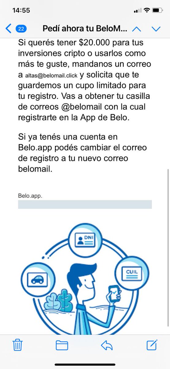 Hay un estafador diciendo que podés solicitar tu "Belomail" para acceder a dinero gratis con <a href="/belo_app/">belo 🌎</a>

Por favor no abran ni escribir, son estafadores y les van a robar información personal.

Gracias por difundir