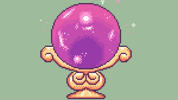 UlaPelirroja's tweet photo. In today's oldie a magic orb✨
#pixelart #pixelartist #magicorb #pixel_dailies https://t.co/kKQ8PQLZuO