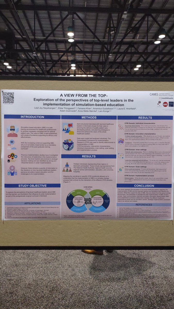 Jeffrey J. H. Cheung (@cheungjjh) on Twitter photo MHPE grad <a href="/Leizl_CAMES/">Leizl J Nayahangan, MHPE</a> showcasing her critical research on how top-level healthcare leaders perceive and integrate simulation into curricula; highlighting facilitators & barriers to effective implementation <a href="/uicdme/">UIC Department of Medical Education</a> <a href="/CamesResearch/">CAMES_Research</a> #IMSH2023 MHPE grad <a href="/Leizl_CAMES/">Leizl J Nayahangan, MHPE</a> showcasing her critical research on how top-level healthcare leaders perceive and integrate simulation into curricula; highlighting facilitators & barriers to effective implementation <a href="/uicdme/">UIC Department of Medical Education</a> <a href="/CamesResearch/">CAMES_Research</a> #IMSH2023