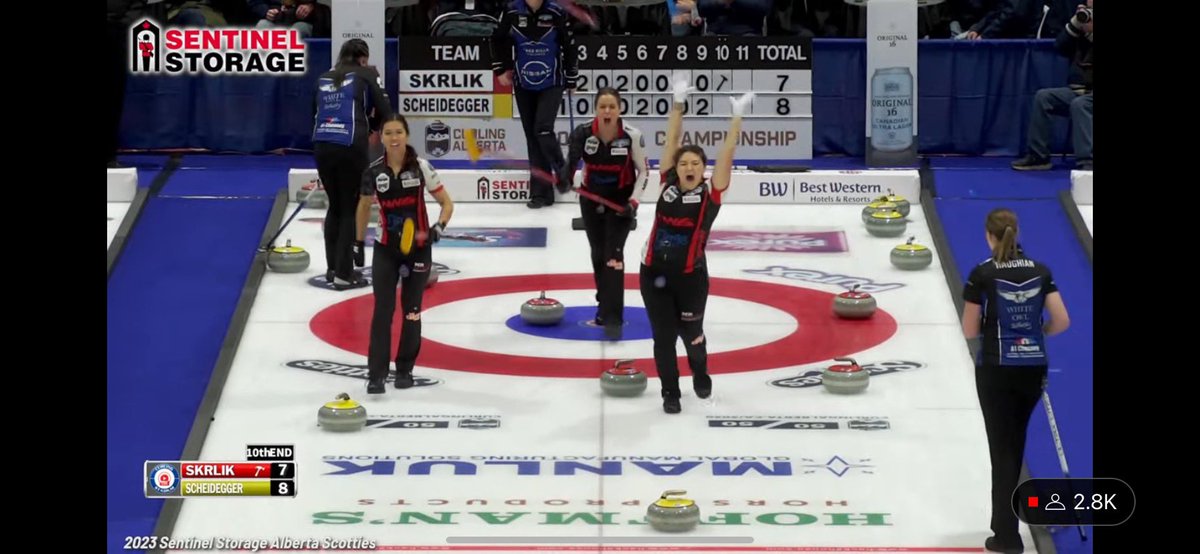 The reaction says it all! What a finish!! Congratulations <a href="/team_skrlik/">Team Skrlik</a> on punching your ticket to the 2023 Scotties Tournament of Hearts!

#STOH2023