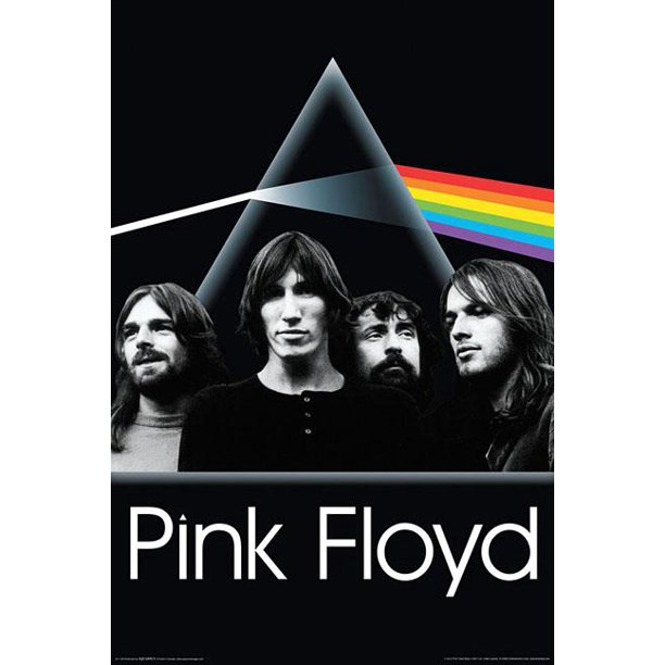 NOWIOWA's tweet photo. Pink Floyd issued a new 50th anniversary cover of Dark Side of the Moon and many are freaking over the rainbow, so here is a poster of the original cover and band https://t.co/HarcMJSdW6