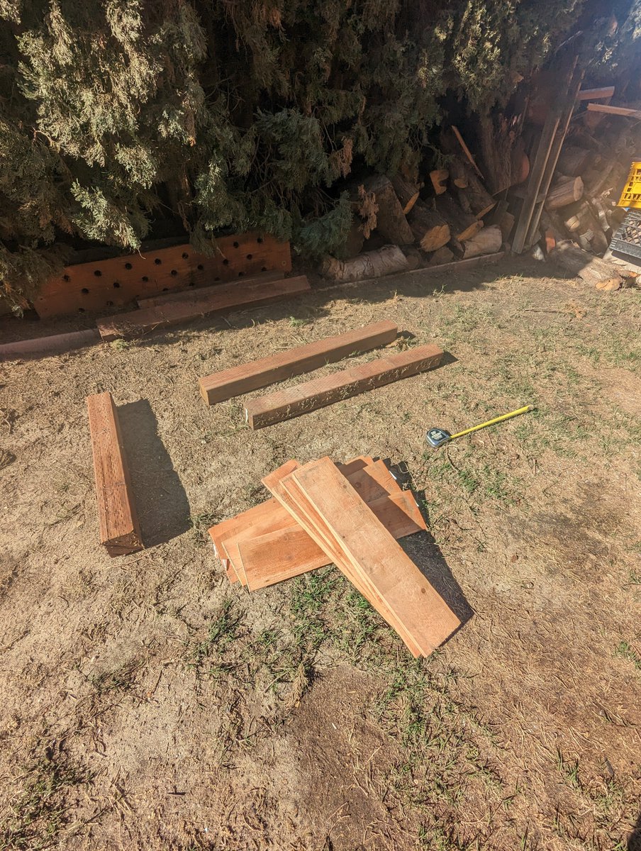 Smoking_Hot_Dad's tweet photo. Decided to do a quick project and get one of my Smokers off the ground. Enjoyed relaxing and building this simple stand from left over wood

Think it might be the start of BBQ Haven #2

#woodwork #bbq #bbqstand #woodstand #bbqhaven #woodproject #Cedarwood #bbqsmoker #smokergrill https://t.co/Uhbeod0GZN