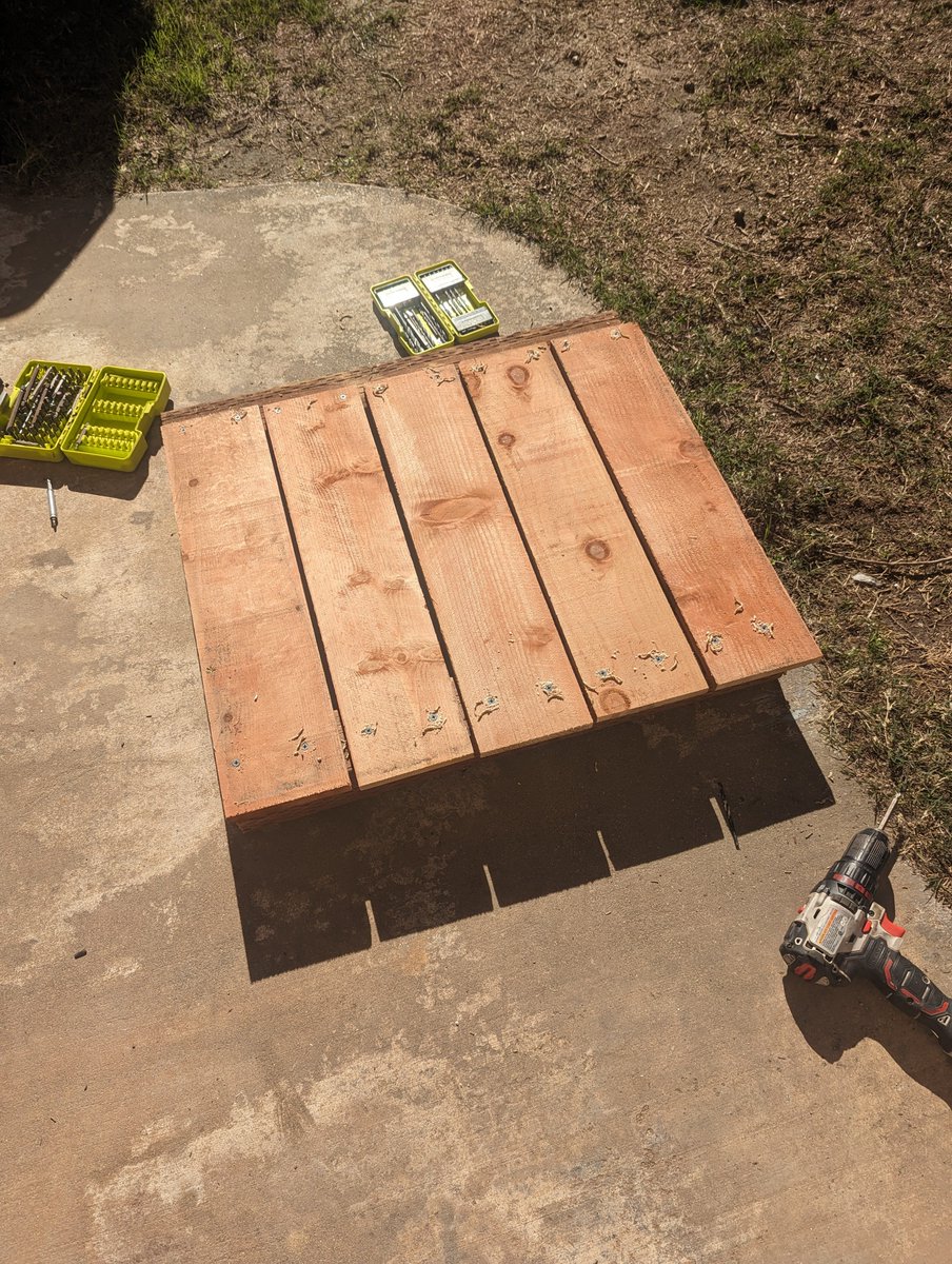 Smoking_Hot_Dad's tweet photo. Decided to do a quick project and get one of my Smokers off the ground. Enjoyed relaxing and building this simple stand from left over wood

Think it might be the start of BBQ Haven #2

#woodwork #bbq #bbqstand #woodstand #bbqhaven #woodproject #Cedarwood #bbqsmoker #smokergrill https://t.co/Uhbeod0GZN