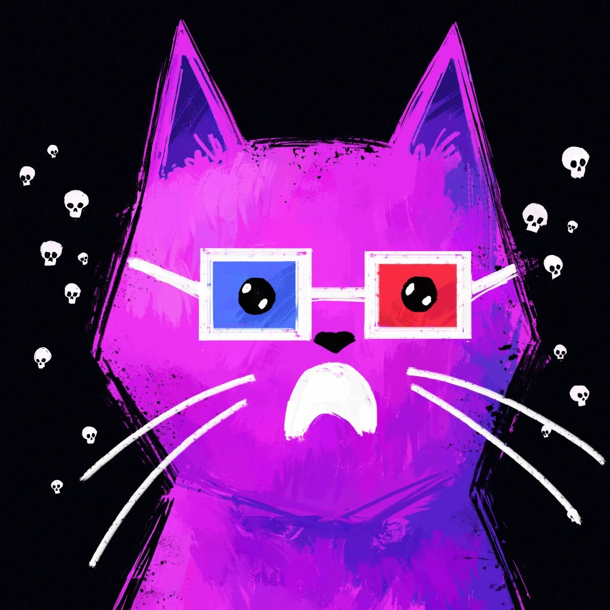 KristyGlas's tweet photo. Thank you #Brathering for minting Hyper Cat #0371!! 😍✨💜
Gas Cat mouth and 3D glasses! 🙀🔥🔥🔥💀
HYPE!🙌 https://t.co/viJ7FRd5F9