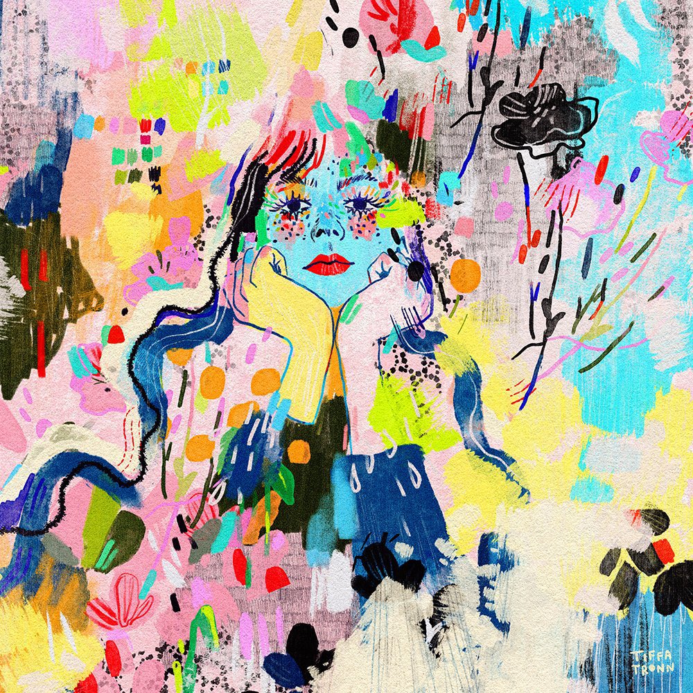 tiffatronn's tweet image. Hi! I’m tiffatronn 👋 I digitally paint big feelings in nice colours, in a way that sometimes looks traditional 🖍️✨ Thanks for being here 🖤