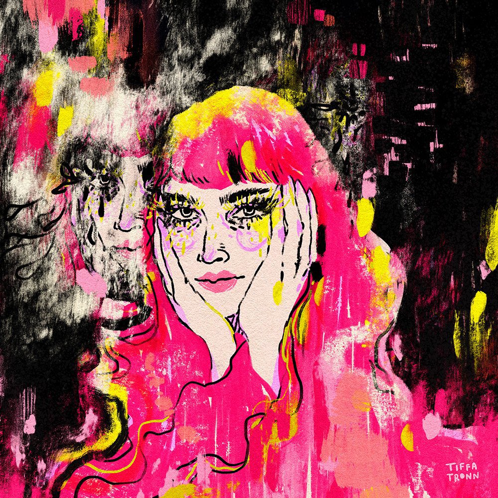 tiffatronn's tweet image. Hi! I’m tiffatronn 👋 I digitally paint big feelings in nice colours, in a way that sometimes looks traditional 🖍️✨ Thanks for being here 🖤