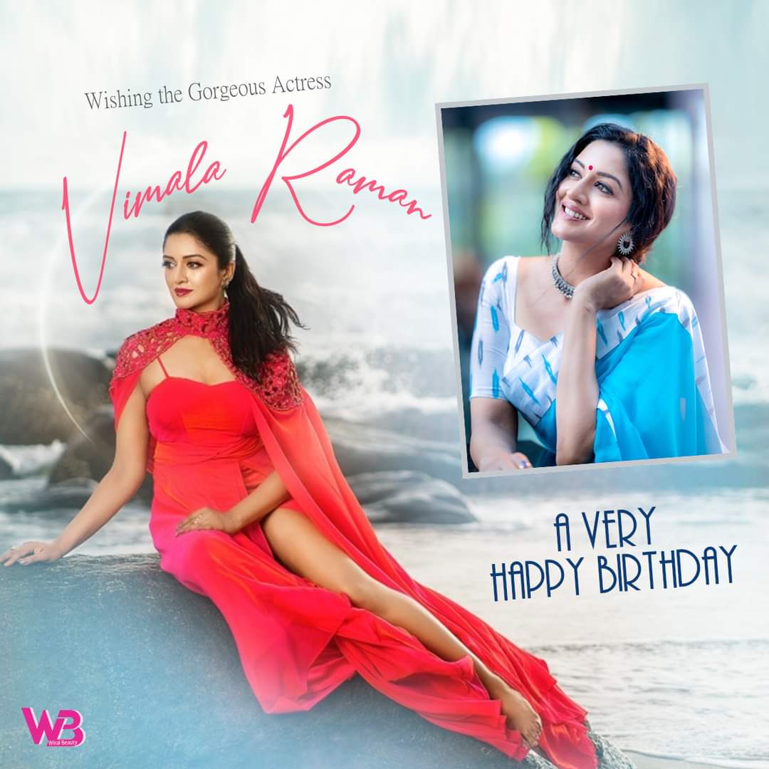 Wishing the gorgeous Lady @Vimraman a very happy birthday! #vimalaraman #hbdvimalaraman #beautifulactress #HEROINE