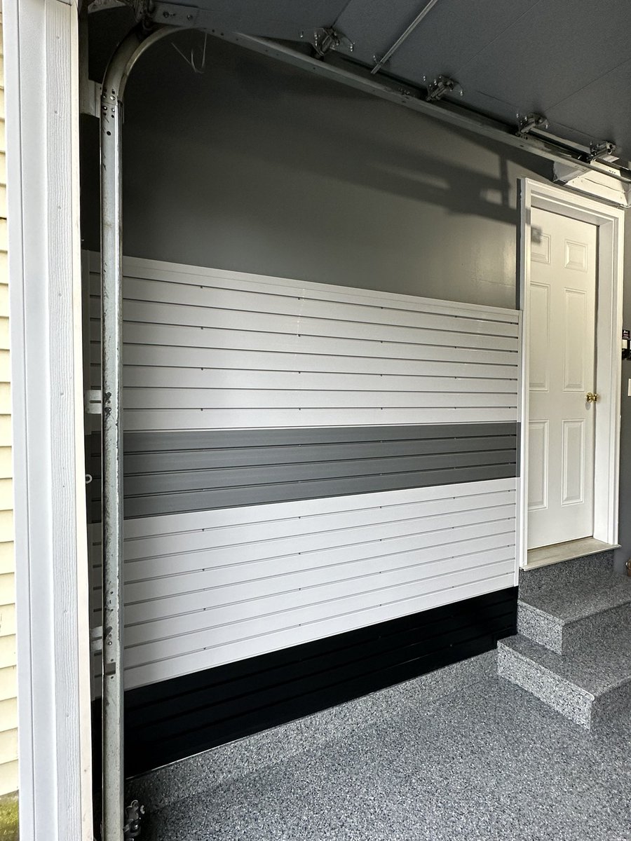 joenardecchia's tweet photo. Thank you to #GarageLiving of Norwalk, CT for installing these slatwalls! Can’t wait to order accessories and start making the garage more functional. https://t.co/tMPxo7zdf1