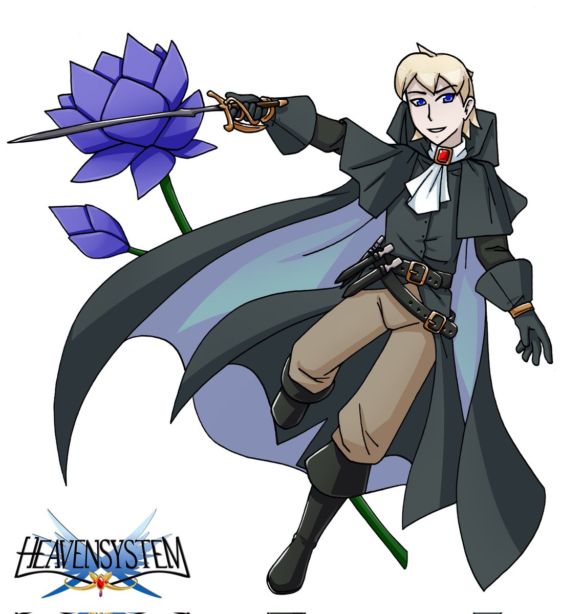 Finished art of my swashbuckler Reed, should get around to making 5e D&amp;D character sheets