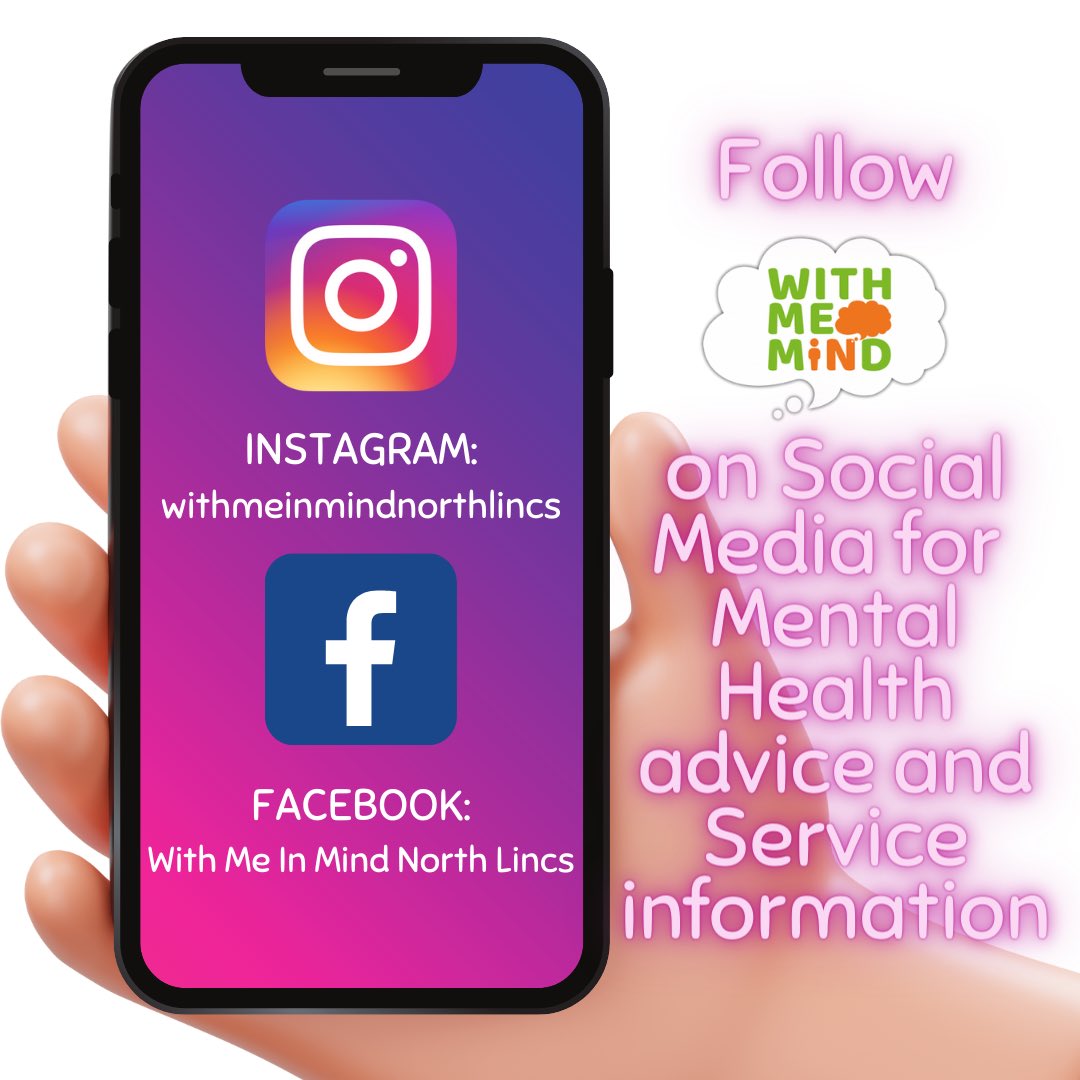 We are pleased to be working alongside ‘With Me In Mind’. They are a service to support young people and families with mental health advice and service information. They are available on these platforms for you to contact: