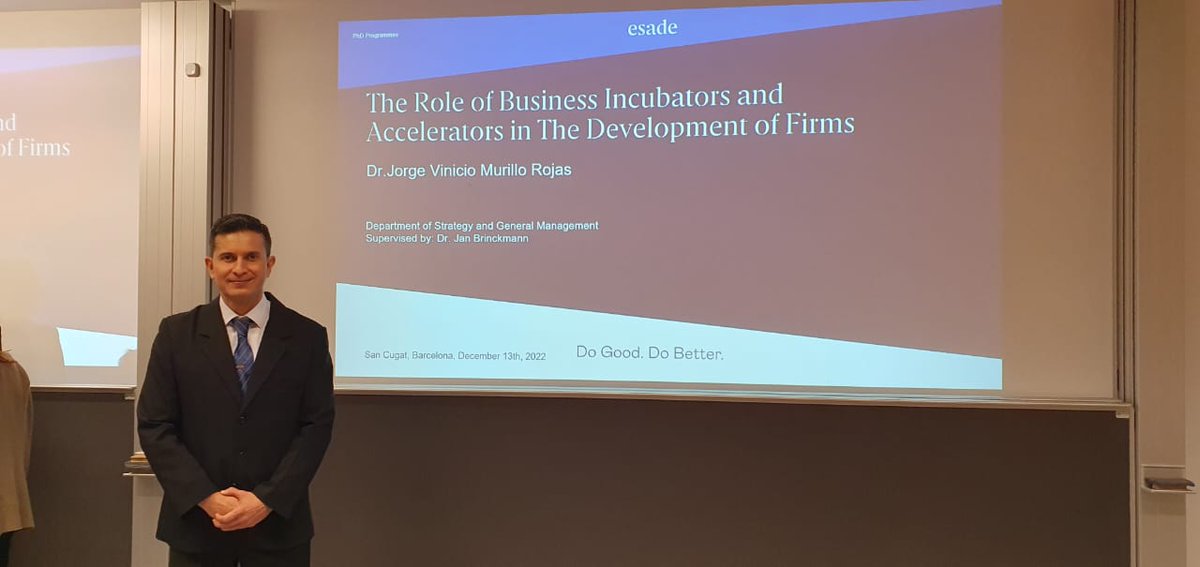 jvinicio5's tweet photo. I am happy to tell you that I have completed my PhD studies at ESADE Business &amp; Law School. High distinction.
#Entrepreneurship https://t.co/12Jj1gEfI5