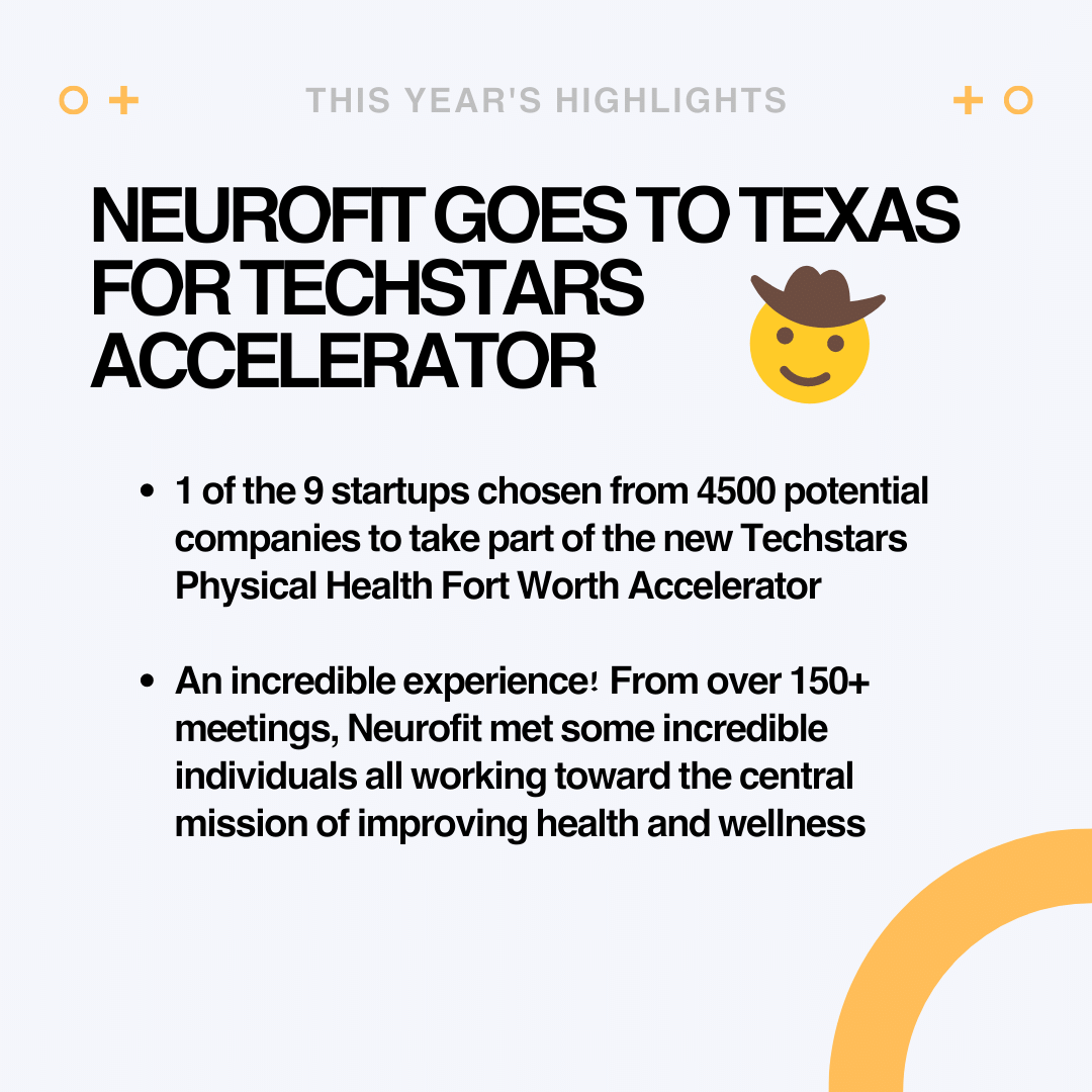 Highlight #1 - See more at techstars.com/newsroom/techs… #neurofit #digitalhealth #virtualcare #techforgood