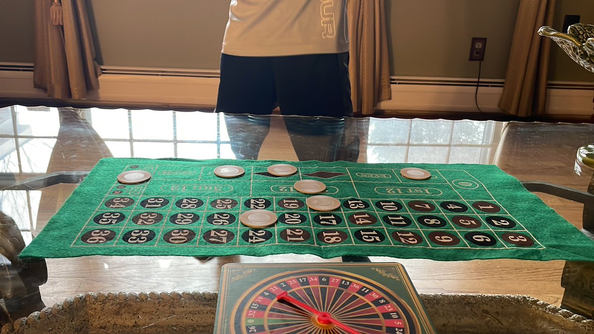 We’re teaching some life skills here today including math, critical thinking, and financial cost-benefit. #njlife #roulette #casino