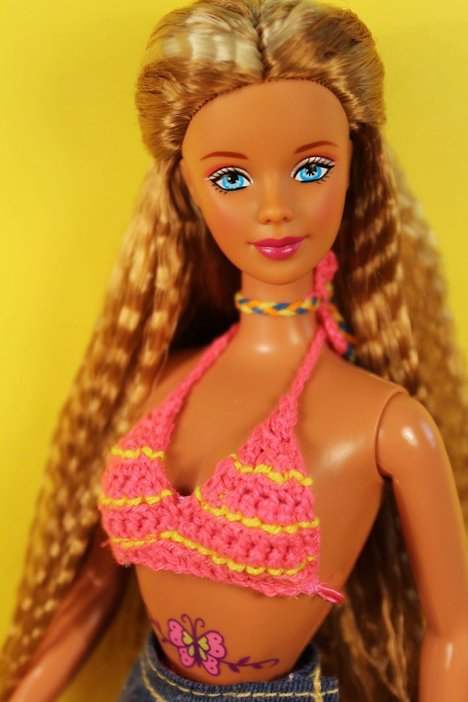 Barbie  Toys  New In Box Vintage Butterfly Art Tattoo Barbie Crochet  Bathing Suit Rare 998  Poshmark