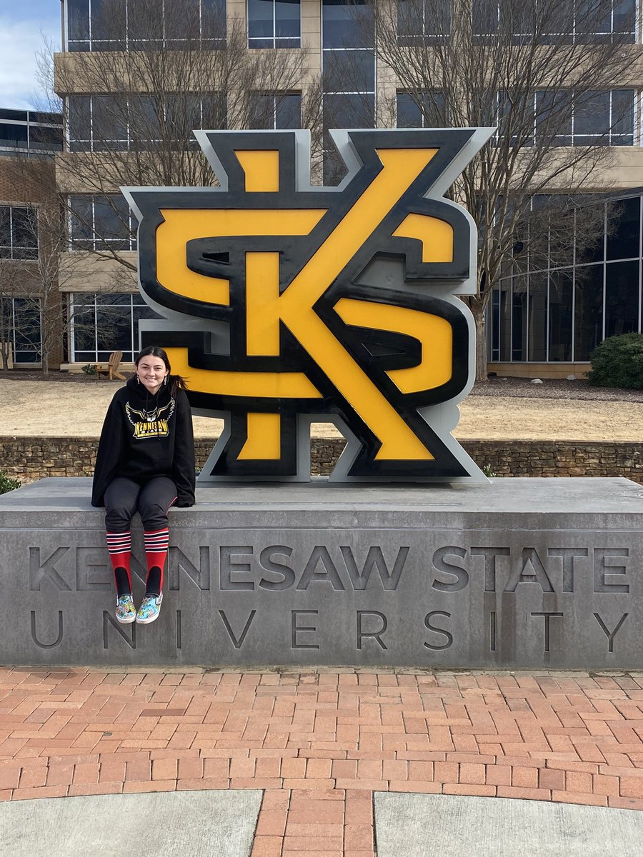 I’m excited to announce that I have verbally committed to further my academic and softball career at Kennesaw State University! Thank you to all my family, coaches and friends that have made me the player I am today! Go Owls🦉
<a href="/KSUOwlsSB/">Kennesaw State Softball</a>