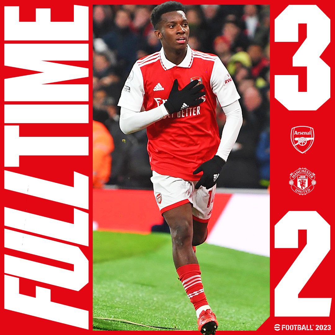 TheGenKnowledge's tweet photo. WOW! What a win for #Arsenal! 3-2 over #ManchesterUnited at the #Emirates. Brilliant performances from the whole team, especially #MartinOdegaard and #Nketiah. #ARSMUN #COYG #AFTV https://t.co/dpxsdo1wHy