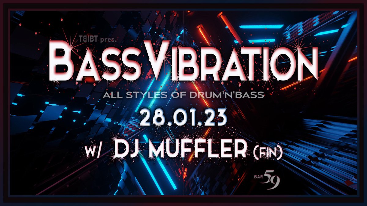 Looking forward to play at Bass Vibration, Bar 59, in Lucerne, Switzerland on Saturday 28.01.2023 🙂