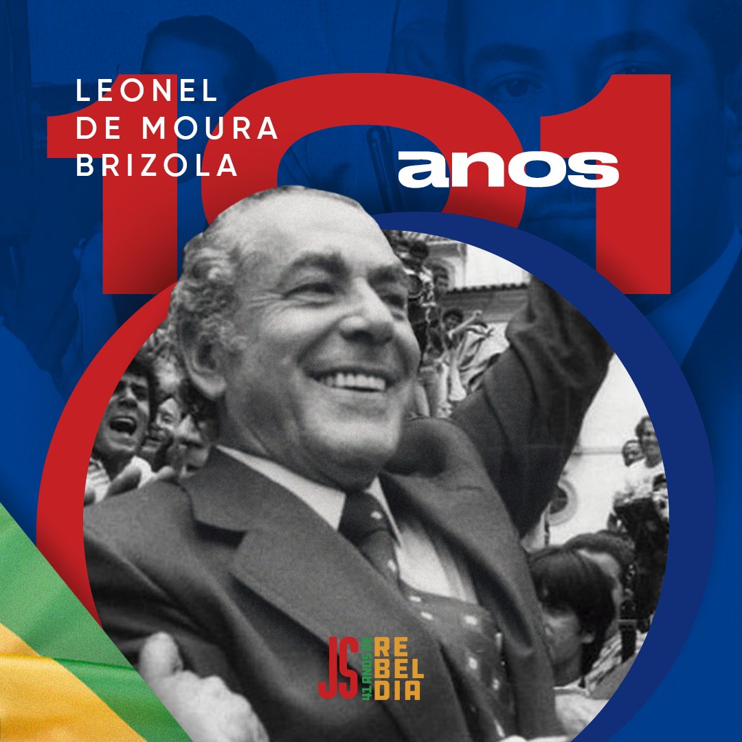 jsgaucha's tweet photo. BRIZOLA 101 ANOS ✊🏻🌹

Em 22 de janeiro de 1922 nascia no vilarejo de Cruzinha (hoje interior de Carazinho), no nosso amado Rio Grande do Sul, o menino Itagiba. Um líder revolucionário que de tão questionador, decidiu que mudaria até mesmo o próprio nome, tornando-se então Leonel https://t.co/bfl7BLUpjA