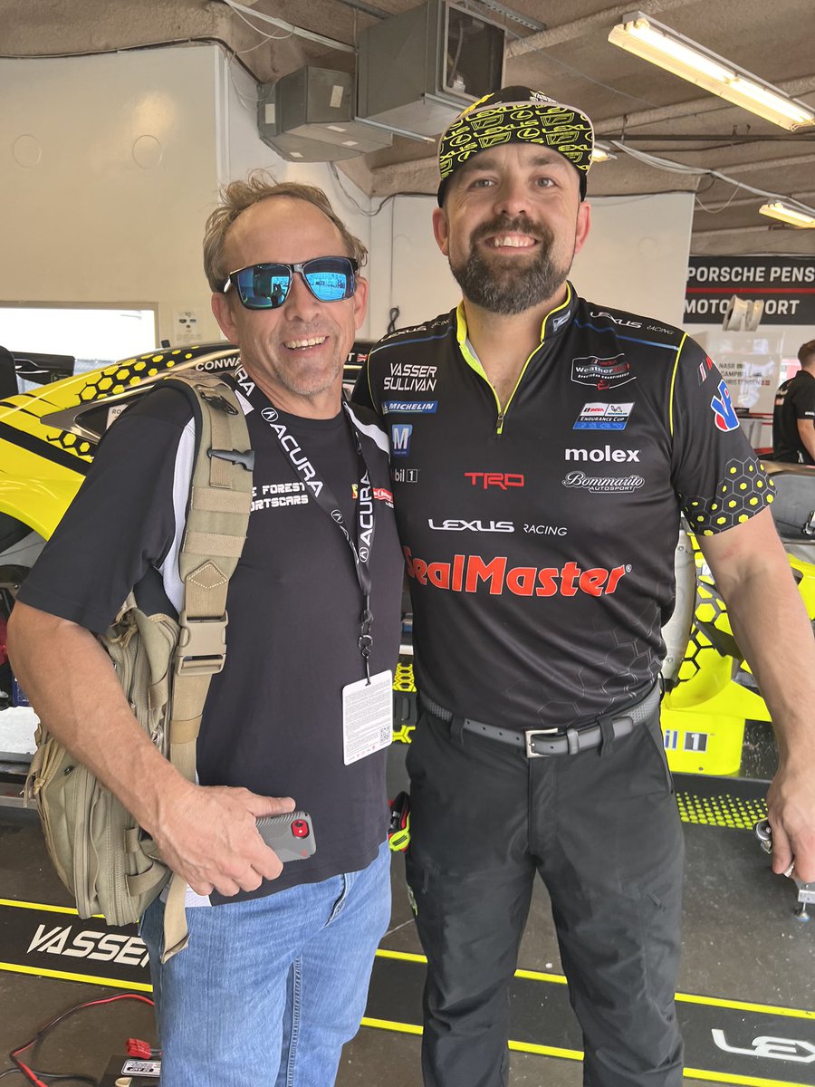 Awesome to meet in person a great engineer/role model to our STEM interns. Thanks🙏 <a href="/BoziTatarevic/">Bozi Tatarevic</a> for taking a moment from car prep for the photo op #stem #Scoutdays #Roar24 #Roar24 #IMSA 
#lexusracing  #vassersullivan