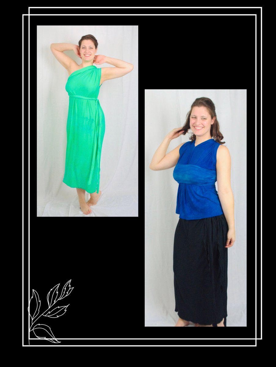 Our tunic tops add a classy touch for a semi-formal event and a maxi Yesdress tied into a one-shoulder style is perfect with a cute pair of heels.
#oneshoulderdress #maxidress #tunictop #bluetop #blackskirt #greendress #maternityfashion #babybump #maternity #empirewaist #dress