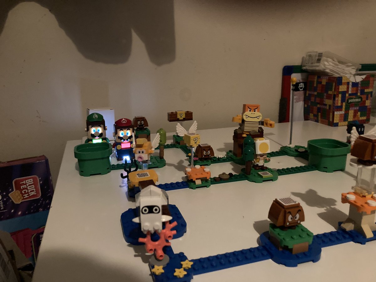 Artmonkeymg2's tweet photo. The boy built the Luigi starter set pretty much on his own this evening, he’s growing up too quick haha anyway I’ve put together a little gauntlet for him tomorrow! #SuperMarioMovie #mariolego #LEGO https://t.co/3aZmR6Ri1S