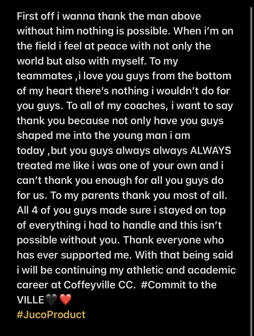 RashawnBell6's tweet photo. 110% Committed❤️🤍
@jpat1313 @coachdwms @coachdwms @JakeNorwood13F @PrescottAthlet1 https://t.co/V6UJFdbyQW