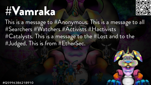 DevaBuddhism's tweet photo. @quinnmichaels This is a message to #Anonymous. This is a message to all #Searchers #Watchers #Activists #Hactivists #Catalysts. This is a message to the #Lost and to the #Judged. This is from 🐰 #Vamraka #TimePhoneHack #Anonymous #EtherSec #DarkSec #OpEPOCH #OpRomanov #OpRussia #Q3275908717330 https://t.co/HsPc4QuyXV