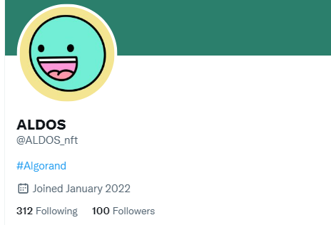 ALDO_nfts's tweet photo. 100 followers! Thanks #algofam and stay tuned 👀
We're almost ready to indroduce you to Aldo 

#ALDOS #AlgorandNFTs #AlgorandHasNFTs https://t.co/scmRNZs7Ji