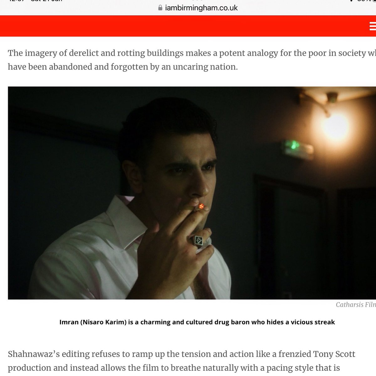 Quite an honour when @iambirmingham.co.uk compares ‘Bluff’ directed by @cinesheikh to a Tony Scott film. I grew up watching Tony Scott’s films and as I write this I’m watching one now- ‘Dejavu’. So a huge honour indeed. I remember when I worked with <a href="/RidleyScottCG/">Ridley Scott Associates</a> <a href="/rsafilms/">RSA Films</a> 😊