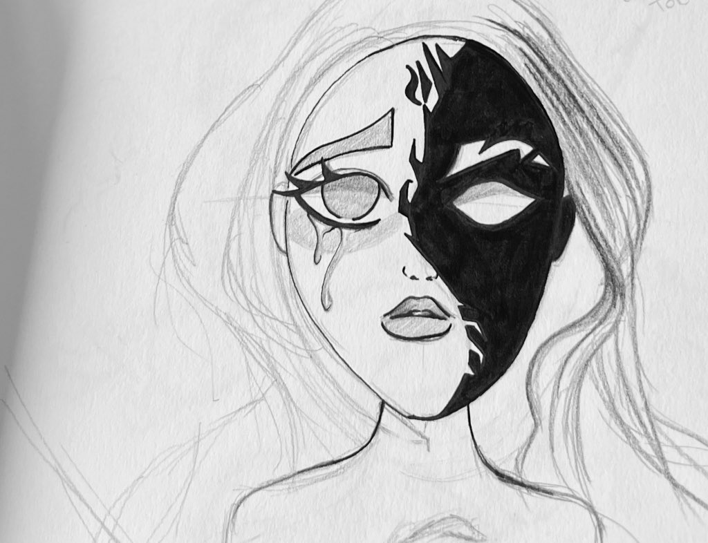 “What face should I wear today “ #mentalhealth #MentalHealthMatters #mentalhealthandsocialmedia #mentalillness #art #artwork #sketch #fake #fakesmile #NFT #NFTFam #NFTartists