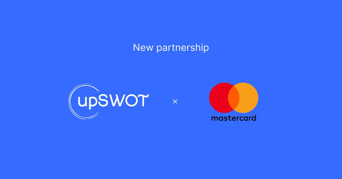 #upswotpartnerships

upSWOT and #Mastercard are partnering on #openbanking data analytics to deliver #embeddedfinance and underwriting tools.  

Read the full press release here: 
bit.ly/3XxURjS