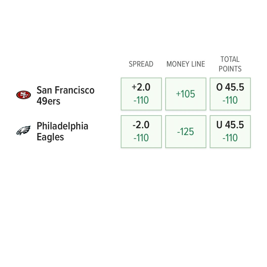 eagles 49ers spread