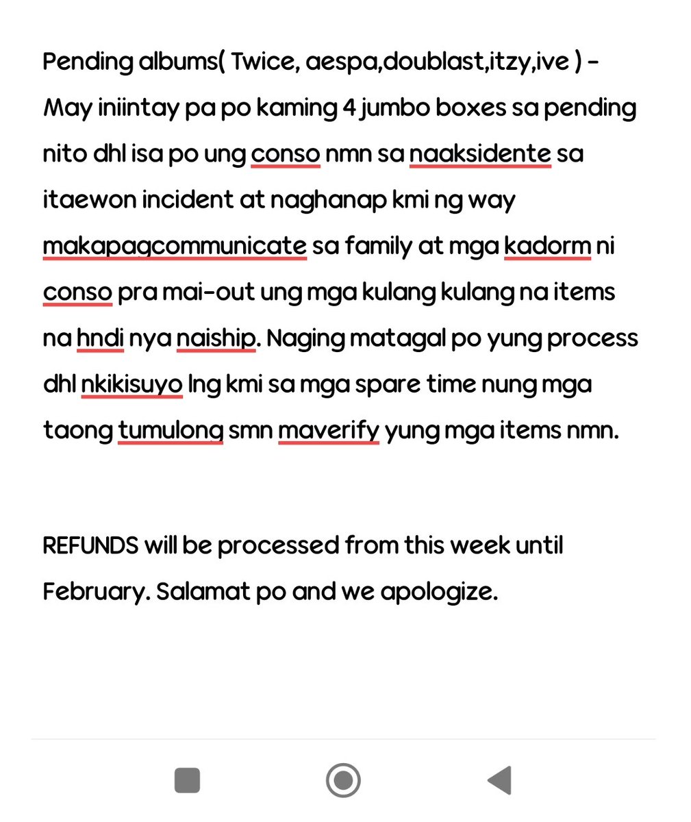 REFUNDING PENDINGS tweet media