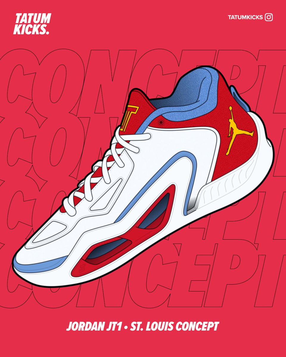 thirdkit's tweet photo. Having some fun designing colorways for the Jordan @jaytatum0 JT1, and running polls to decide which concept to do next. Come follow me here https://t.co/wZX42L1xIM https://t.co/SrBEAtqpvP