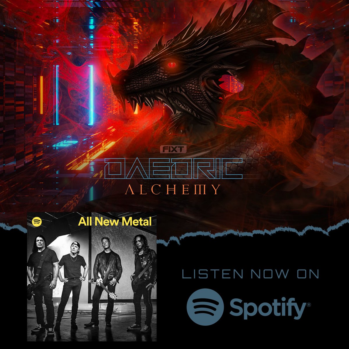 What do y'all think of the new @daedricofficial track? @spotify thinks it's worthy of their All New Metal Playlist and we couldn't agree more 🤘🏼