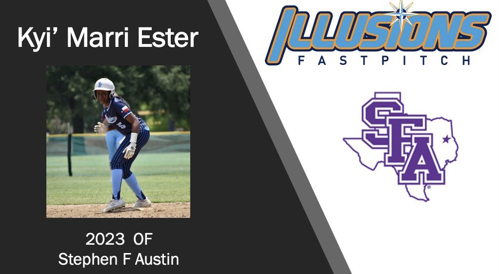 Big shout out and congratulations to @Premier16U’s Kyi’Marri Ester (@kyimarrie), who has committed to Stephen F. Austin State University Softball. 🥎Congrats Kyi’Marri! We are extremely proud of you! #Committed #LeadTheWay @Premier16U