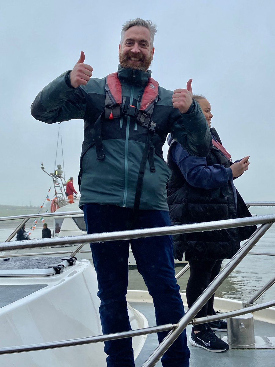 CourtmacRNLI's tweet photo. What a day for our village of Courtmacsherry.  A huge welcome to our new Shannon Class #RNLI Lifeboat “Val Adnams”.  Thank you to everyone who wished us well today. https://t.co/SSR7LHBxTT