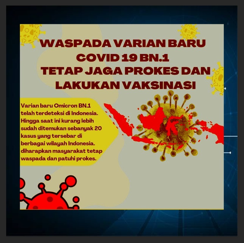 SalinaRahail's tweet photo. Ayo Vaksin Booster dan tetap patuhi Prokes Cegah Virus Omicron BN. 1 https://t.co/gI65L8ovst