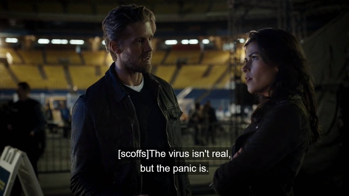 cinnamonization's tweet image. "That thing is not real, but the panic is"

"It's a controlled chaos"

"Overwhelming the system is part of the strategy"

According to Blood &amp;amp; Treasure - Season 2 Eps 12