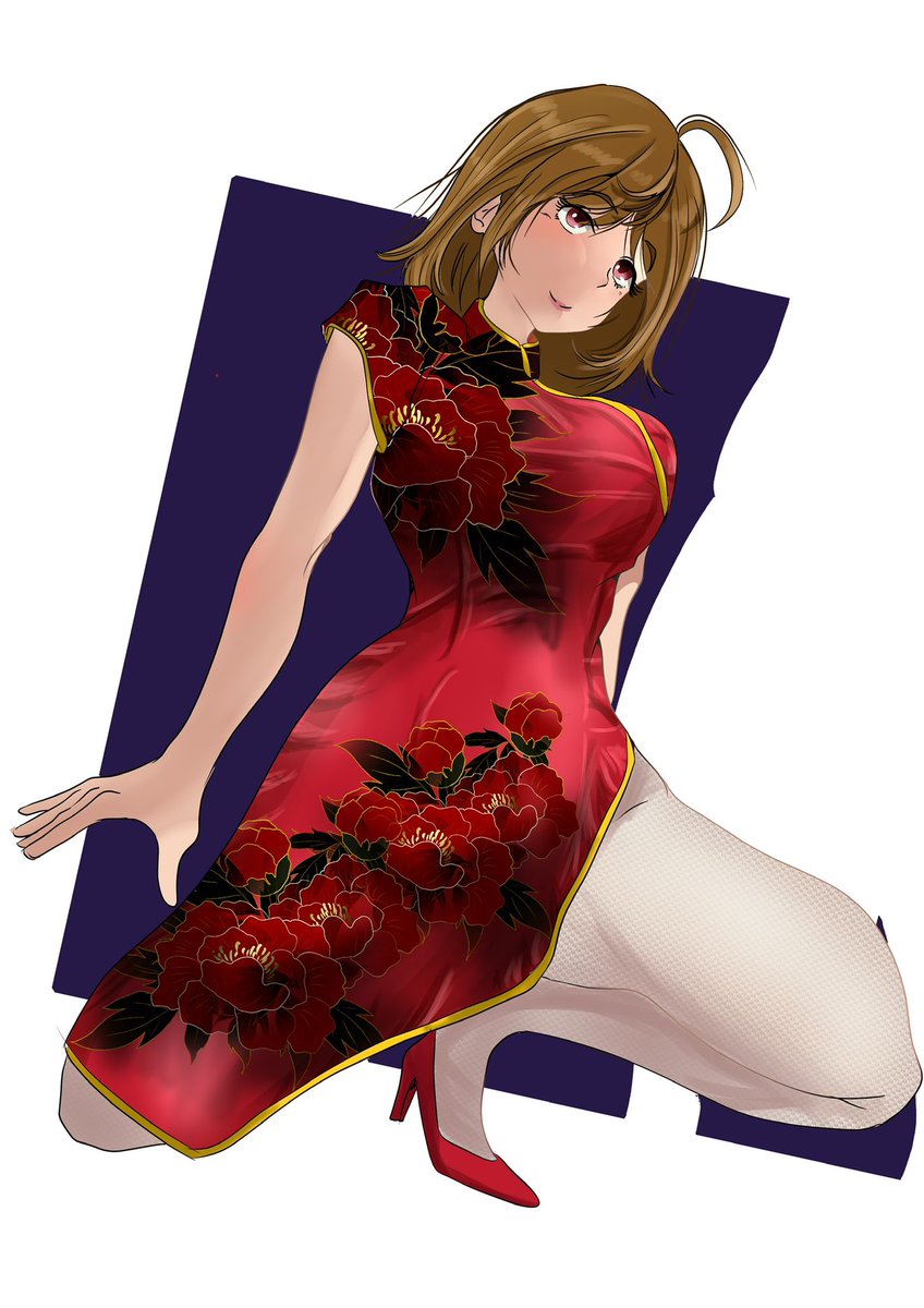「セクシーはチャイナドレスに宿る。。。かもしれない(๑>◡<๑) #チャイナ服 #」|yoshioponのイラスト