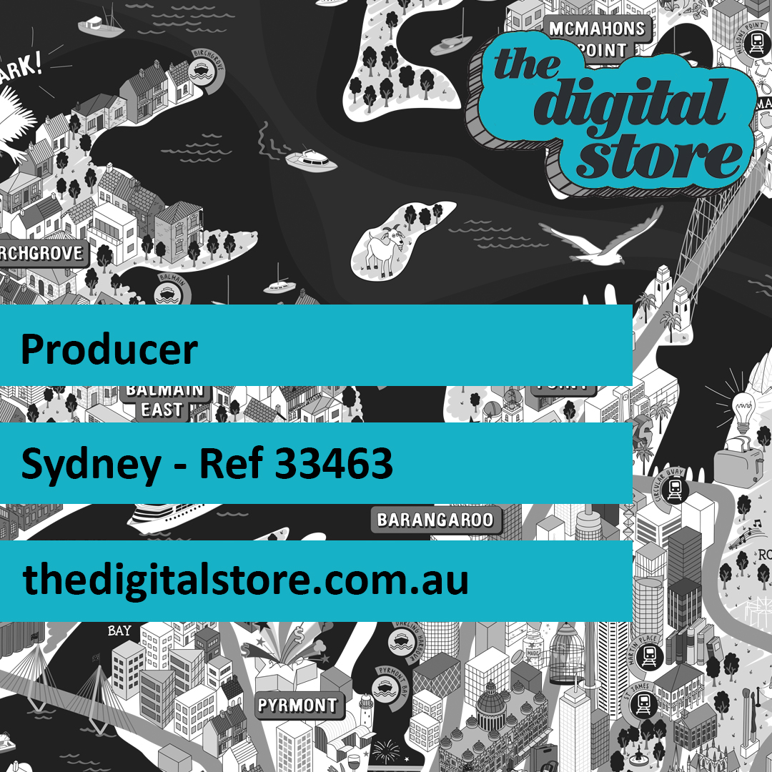 Producer – Part Time Contract / Freelance
Lauren@thedigitalstore.com.au
thedigitalstore.com.au/jobs/33463/
#content #webseries #tvpersonality #tvproducer #field #producing #creative #pets #freelance #contract #parttime #video #watsonbay #sydney #australia #thedigitalstore #TDS