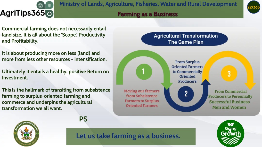 basera_john's tweet photo. Commercial farming does not necessarily entail land size. It is all about the 'Scope', Productivity&amp;Profitability. It's about producing more on less (land)&amp;more from less other resources- intensification. Thus, the hallmark of transiting from subsistence to farming for commerce https://t.co/ZL8gj167hX
