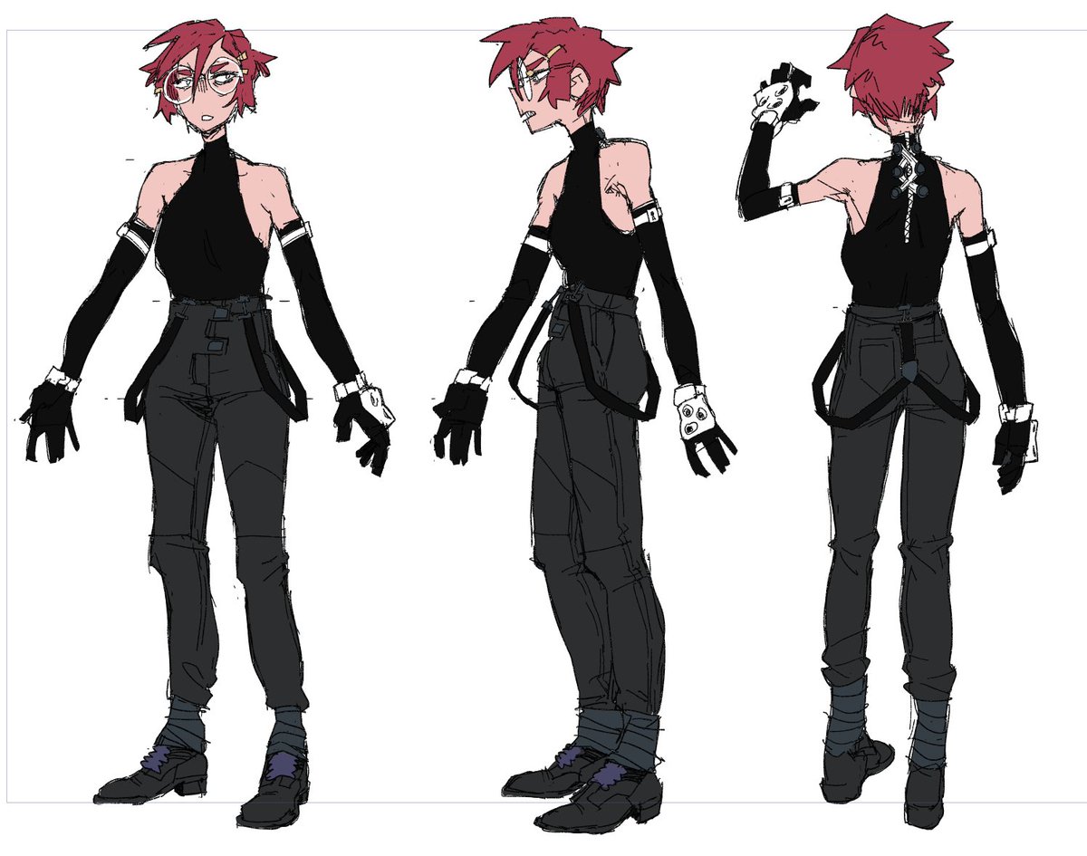teapak_prime's tweet photo. proper ref sheet for marin I drew up a while back. she is 6'3" https://t.co/aau7tBfWQW